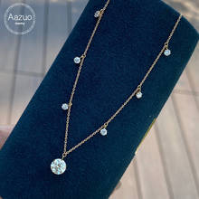 Женское Ожерелье-чокер Aazuo, классическое сказочное ожерелье из белого золота 18 К с натуральными бриллиантами 100% карат и цепочкой на шею 18 дюймов, Au750 2024 - купить недорого