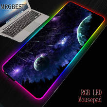 MRGBEST 900x400x2MM Space Moon Mouse Pad Large RGB Game Pad Rubber Computer Non-slip Desktop LED Backlight XXL CSGO Keyboard Mat 2024 - buy cheap