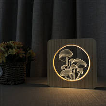 Mushroom 3D USB LED Arylic Night Lamp Table Light Switch Control Carving Lamp for Children's Room Decoration Dropshipping 2024 - buy cheap