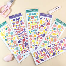 Yisuremia 6pcs/Lot Kawaii Coloured Ribbon Sticker Stars Moon Stickers For Decorate Photoes Journal Planner DIY School Stationery 2024 - buy cheap