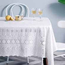 White Lace Table Cloth for Wedding Party Hotel Christmas Tablecloth Rectangular American European Table Cover Luxury Tablecloths 2024 - buy cheap