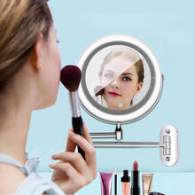 3X5X Magnifying Wall Makeup LED Mirror 2-face Touch Dimming LED Lights Wall Mount Bathroom Mirrors Make up Vanity Mirror 8 inche 2024 - buy cheap