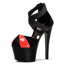 Sexy Roman platform heels ankle strap sandals women's fashion summer sandals 17cm 2024 - buy cheap