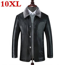 10XL new plus 9XL size 8XL genuine coat sheepskin leather hooded jacket winter jackets for men free shipping 2024 - buy cheap