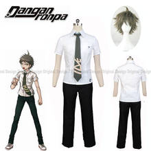 Disfraz de uniforme Super Danganronpa 2 para hombre, peluca corta de lino marrón, para Halloween 2024 - compra barato