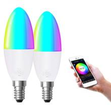Smart WiFi Candle Bulb E14/E27/E26/B22 RGB Bulb Support Alexa/Google Home Smart Speaker Voice Control 6W Led Lights Decoration 2024 - buy cheap