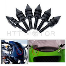 Universal BLACK Motorcycle Spike Bolts (Windscreen, Fairings, License Plate) For Ducati/Honda/Kawasaki/Suzuki/Yamaha/Triumph 2024 - buy cheap