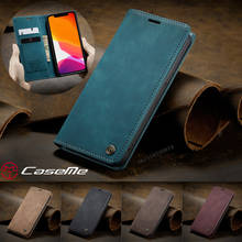 Магнитный кожаный флип-чехол CaseMe для iPhone 13 12 Mini 11 Pro XS Max X XR SE 2020 8 7 6 6S Plus 2024 - купить недорого