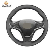 Black Leather Hand-stitched Car Steering Wheel Cover for Chevrolet Malibu XL 2016 2017 Equinox 2017 2018 Buick Velite 5 2024 - buy cheap