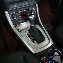 Marco embellecedor decorativo para consola de coche, tira de cubierta de plata ABS para Audi Q3 2013-2016, accesorios interiores 2024 - compra barato
