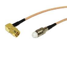 1 unidad nuevo adaptador de cable de conector macho SMA ángulo recto para conector hembra FME RG316 venta al por mayor envío rápido 15 CM conector de cable de 6" 2024 - compra barato