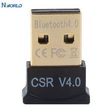 Nworld-receptor de música Adaptador USB inalámbrico con Bluetooth V4.0, Dongle de red, Adaptador, transmisor Bluetooth para ordenador, PC y portátil 2024 - compra barato