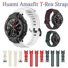 Sport Watchband Strap For Xiaomi Amazfit T-Rex Strap Double Color Silicone Replacement Wristband For Huami Amazfit T-Rex Watch 2024 - buy cheap