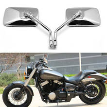 Espejos retrovisores rectangulares para motocicleta, espejos laterales cromados de 10mm para Honda Shadow 750 2024 - compra barato