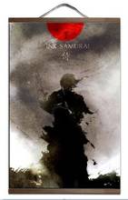 Japan Samurai Art Print canvas Poster Canvas Scroll Painting with wood 2024 - buy cheap