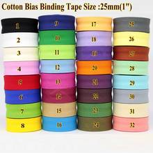 1" (25mm) width Single Cotton Folded Bias Tape Ironed Bias Binding for Garment Table Cloth Quilt DIY craft sewing tape 5meters 2024 - купить недорого
