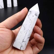 MOKAGY Natural White Turquoise Quartz Point 80mm-90mm 1pc 2024 - buy cheap