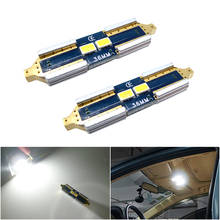 Lâmpada de led para interior do carro, 2 peças, 31mm 36mm 39mm 42mm, c5w c10w, festão automotivo sem erro, smd 3623, lâmpada branca sv8.5 2024 - compre barato