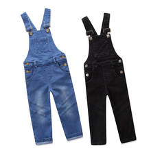 Toddler Boys Girls Overalls Baby Boy Girl Suspender Trousers Fashion Cowboy Overalls Jeans Pure Color Pants Kids Clothes 2024 - buy cheap
