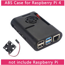 Raspberry Pi 4 Модель B ABS корпус черный прозрачный корпус Поддержка охлаждающий вентилятор для Raspberry Pi 4 2024 - купить недорого