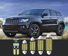 6 pçs branco led carro luz cúpula lâmpada interior luzes t10 & 36 para jeep renegado wrangler tj patriot liberty compass cherokee 2024 - compre barato