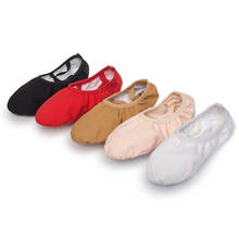 USHINE-zapatillas de baile de calidad profesional para niños, suela blanda de lona para vientre, yoga, gimnasio, ballet, para niñas y hombres 2024 - compra barato