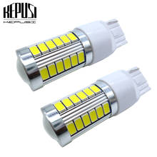 Светодиодный лампа T20 W21/5W 7443 7440 W21W 5630 33SMD WY21W для указателей поворота, задний фонарь, задний фонарь автомобиля, 12 В, белая, 2 шт. 2024 - купить недорого