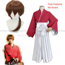 Himura-fantasia de kenshin para cosplay, peruca masculina e feminina, conjunto completo de quimono para halloween 2024 - compre barato