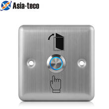 LED Backlight Stainless Steel Exit Button Push Switch Door Sensor Opener Release for Access Control-Silver 2024 - buy cheap