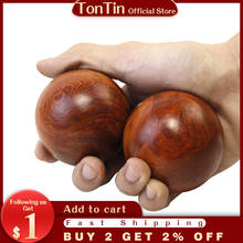 wholesael and Retail Rosewood Massage relax Healthcare fitness ball Hand Healthy Tool 2pieces in 1 lot 2024 - buy cheap
