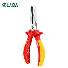 LAOA VDE insulated flat nose pliers with teeth High voltage resistance 1000V insulated German certification 2024 - buy cheap