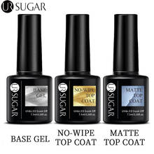 UR SUGAR 7.5ml No Wipe Top Coat Base Top Set Matte Top Gel Polish Foundation For UV Gel Polish New Style Nail Lacquers Varnish 2024 - buy cheap