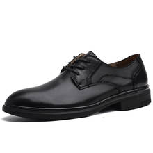 Sapatos sociais masculinos de couro legítimo, plus size 37-46, sapatos masculinos de couro, sapatos oxford 2024 - compre barato