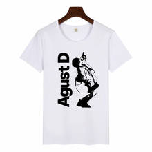 2020 Летняя женская футболка с забавным художественным принтом, Женская Футболка Harajuku, футболки Agust D, женские футболки с графическим принтом, женские топы 2024 - купить недорого