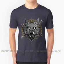 Fenrir-Camiseta moderna de diseño, camiseta de moda, Lobo nórdico vikingo Fenris 2024 - compra barato