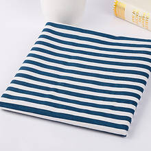 Tela Lychee Life DIY de 50cm x 150cm con estampado de rayas azules, Material de tela de lino de costura de alta calidad para prendas de mano 2024 - compra barato