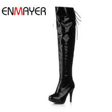 ENMAYER Lady Over Knee Boots Fashion Long Women Boots Winter Footwear High Heel Shoes Size Shoes Woman Autumn Boots  shoes 2024 - buy cheap