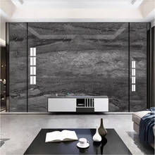 Custom Modern High-end Gray Black Marble Textured Photo Wallpaper 3D Luxury Home Decor Mural Wall Paper for Living Room Walls 3D 2024 - buy cheap
