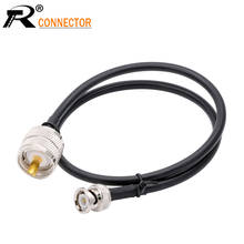 1PC BNC Male To UHF Male Adapter 30CM 12" Cable For CCTV Camera BNC RF Connector RG58 50ohm Cable Camera 2024 - buy cheap