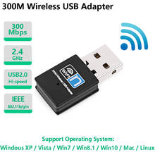 Mini adaptador Wifi USB 300M, dongle inalámbrico, tarjeta de red 802,11 n/g/b, adaptador LAN, Chip RTL8192 2024 - compra barato