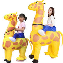 Fantasia inflável de girafa para cosplay, fantasia engraçada de halloween, roupa para festa, traje adulto 2024 - compre barato