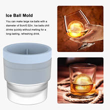 Moldes para hacer cubitos de hielo, bolas redondas de gran tamaño de 6cm, para cocina, fiesta, Bar, whisky, cóctel, DIY 2024 - compra barato