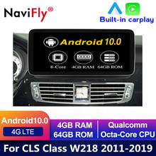 Автомобильный мультимедийный плеер, 12,5 "HD 720*2011 4G Android 10 для Mercedes Benz CLS Class W218 2019-с GPS-навигацией BT WIFI 2024 - купить недорого