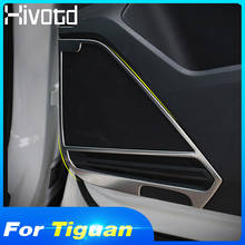 Hivotd, capa de som e áudio estéreo de porta para vw tiguan mk2 2015-2018, decoração de quadro inoxidável, adesivos de carro 2024 - compre barato