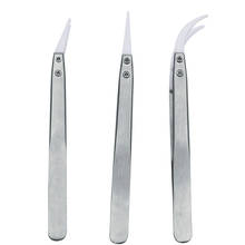 Electronic tobacco ceramic tweezers stainless steel handle straight tip high temperature corrosion resistant clamping vetus 2024 - buy cheap