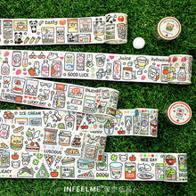 Washi-cintas adhesivas decorativas para álbum de recortes, pegatinas japonesas de papel de 5M, Serie de estación de servicio de aperitivos, 1 juego/lote 2024 - compra barato