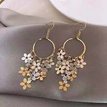 2020 New Women's Earrings Delicate Round Retro Little Flower Earrings for Women Bijoux Korean boucle Girl Gift Jewelry Wholesale 2024 - buy cheap