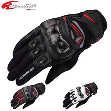 Komine-guantes GK-224 para bicicleta de montaña, protector de carbono 224, malla de cuero, negro y blanco 2024 - compra barato