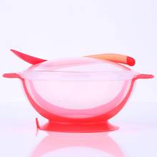Children's Tableware Baby Learning Dish with Bowl Set Including Spoon Fork PP Temperature Sensing Baby Feeding Bowl Spoon 2024 - buy cheap