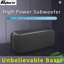 Cyboris 50W Subwoofer Waterproof Bluetooth Speaker V5.0 Dual Speakers Smart Voice DSP 6600mAh TWS Loudspeaker with AUX TF Type-C 2024 - buy cheap